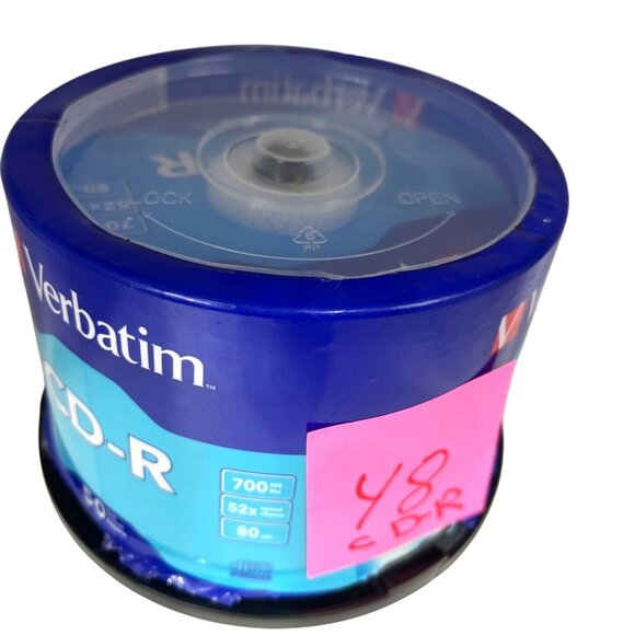 Verbatim 48-Pack CD-R Discs 700MB 52X 80 Min Digital Storage Media New - Picture 4 of 4